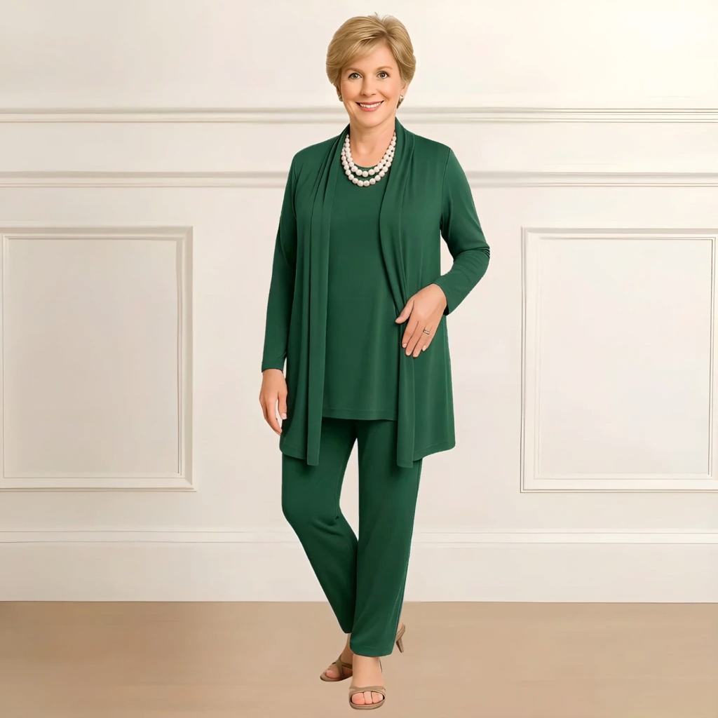 Piper | Cardigan and Trousers Set with Open Front