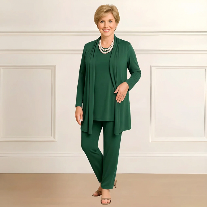 Piper | Cardigan and Trousers Set with Open Front