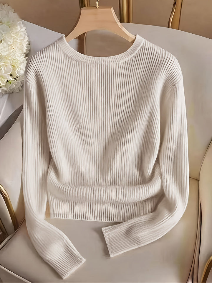 Gretchen | Ribbed Sweater with Buttons on the Sleeves