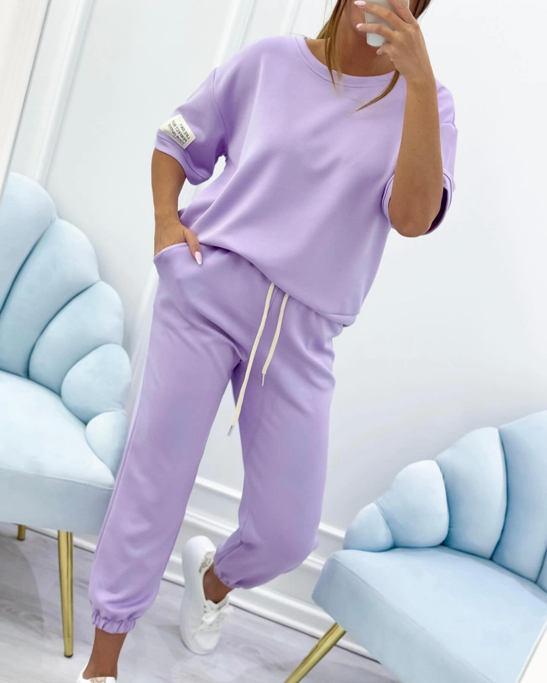 Olivia |  Short Sleeve Set with Relaxed Fit and Versatile Design