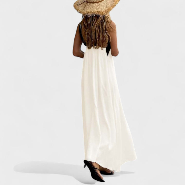 Luxurious Crisscrossing Neckline Chiffon With Effortless Fluid Draping Maxi Dress