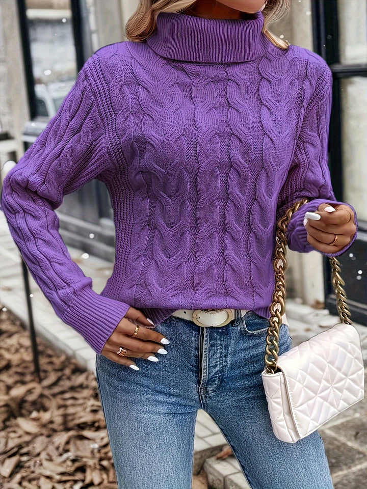Celeste | Cozy Cable Knit Turtleneck