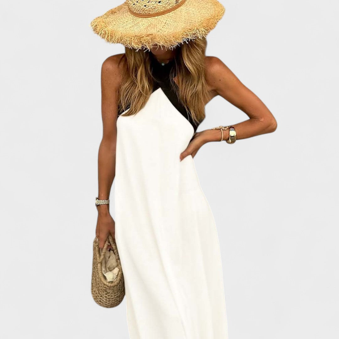 Luxurious Crisscrossing Neckline Chiffon With Effortless Fluid Draping Maxi Dress