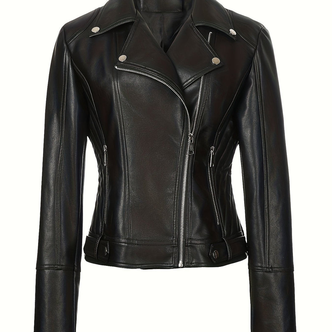 Mabel | Structured Zip-Front Moto Jacket