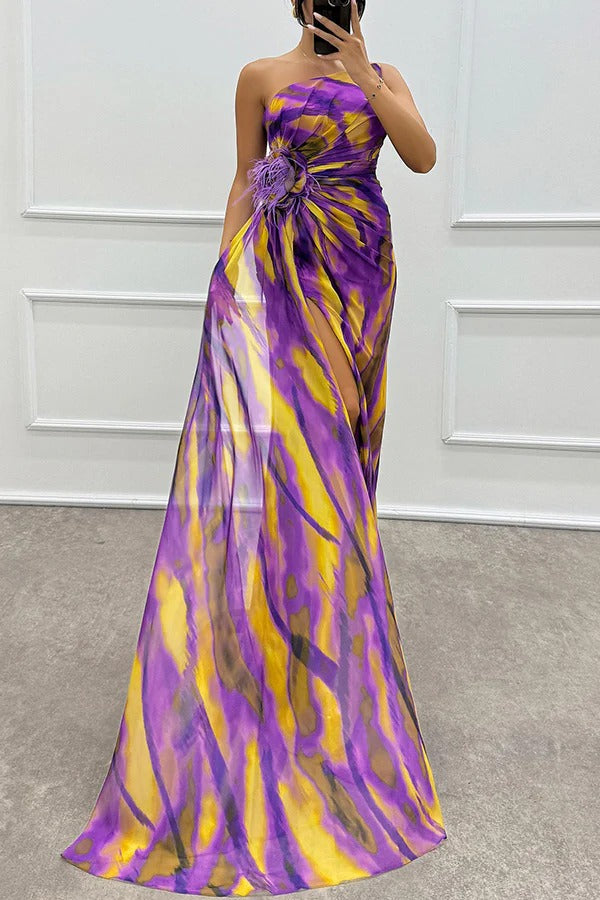 Elegant Vibrant Flowy A-Line Maxi Dress for Women&