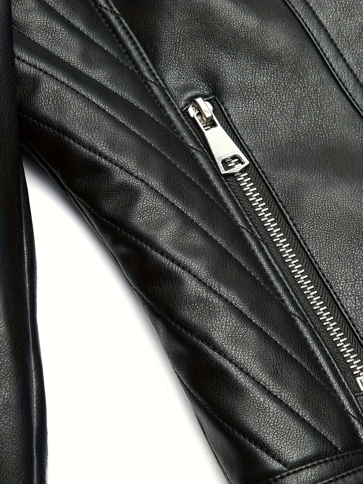 Mabel | Structured Zip-Front Moto Jacket