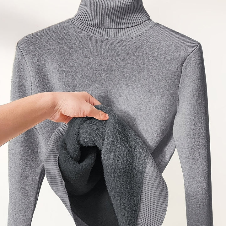Selena | Cozy Lined High Neck Sweater