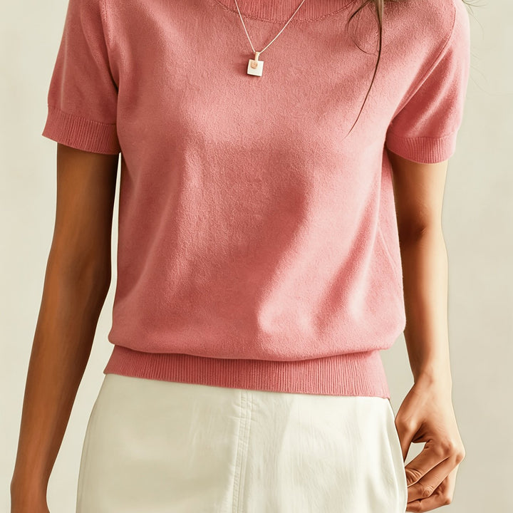 Harriet | Fine Knit Short Sleeve Sweater