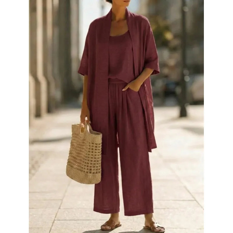 Piper | Women’s Three-Piece Set with Cardigan and Pants