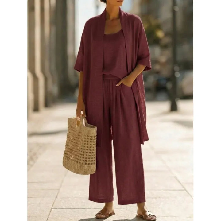 Piper | Women’s Three-Piece Set with Cardigan and Pants