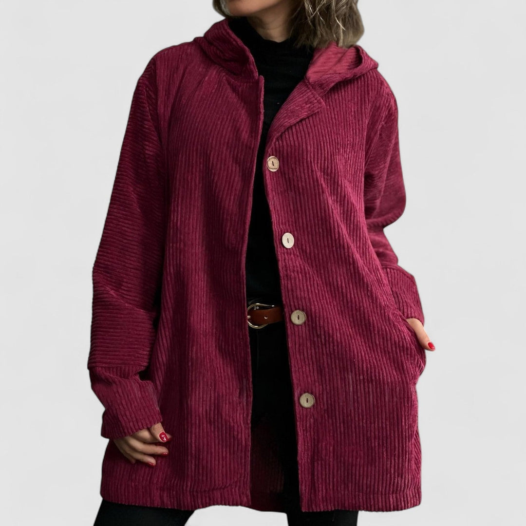 Cordia - Comfortable Cord Jacket with Hood