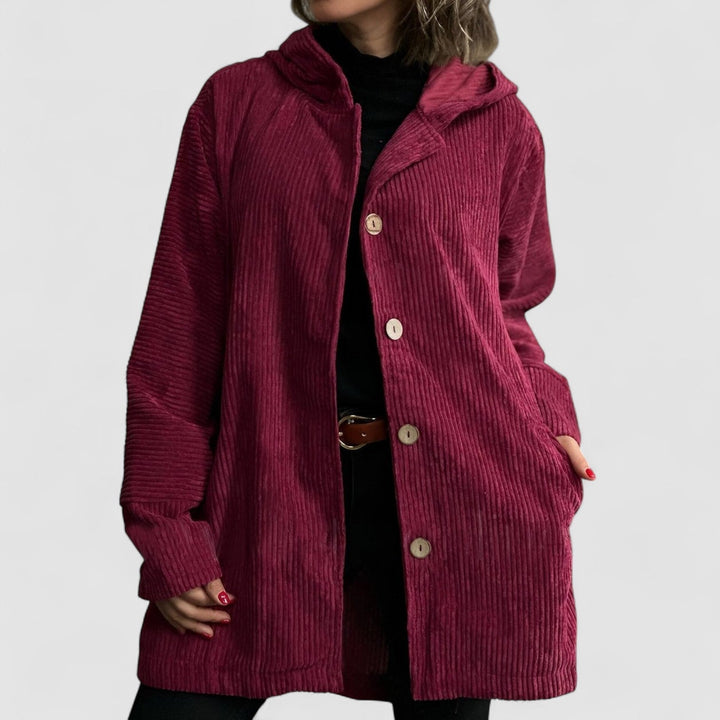 Cordia - Comfortable Cord Jacket with Hood