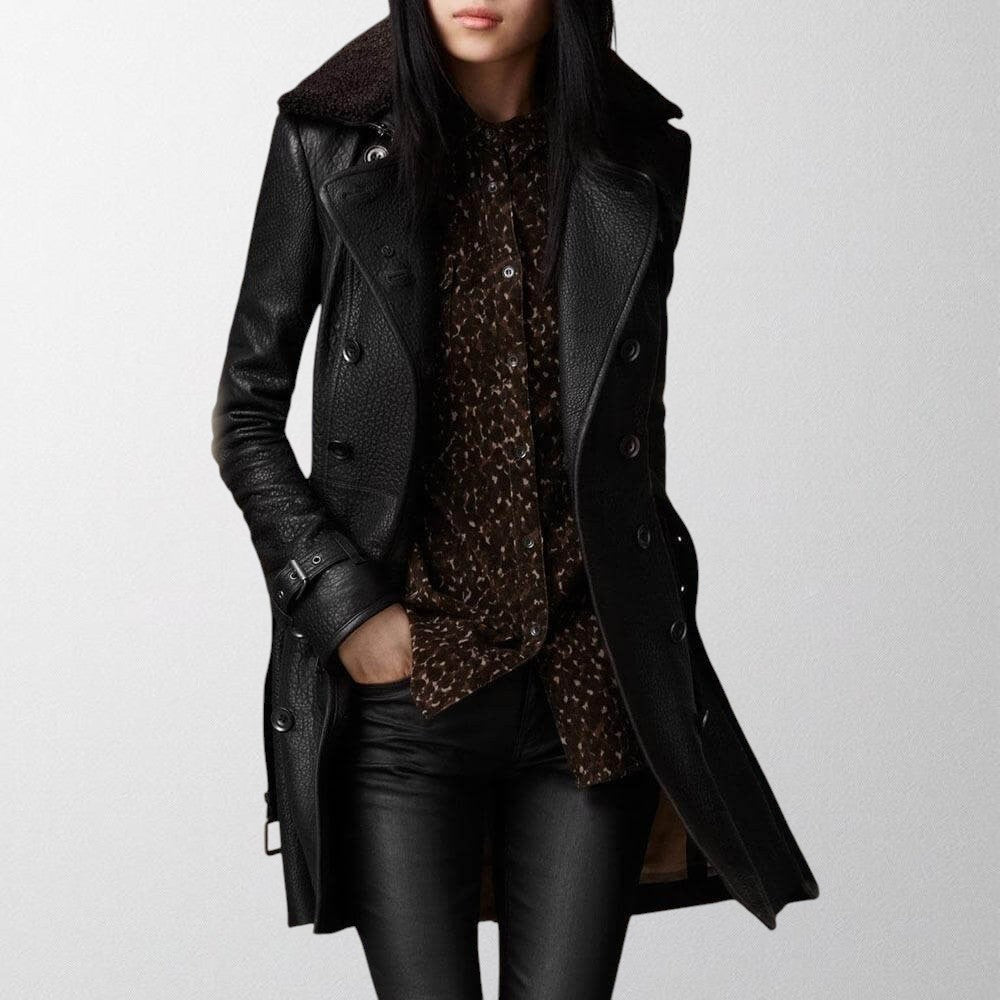 Ladies Reversible Long Trench Coat
