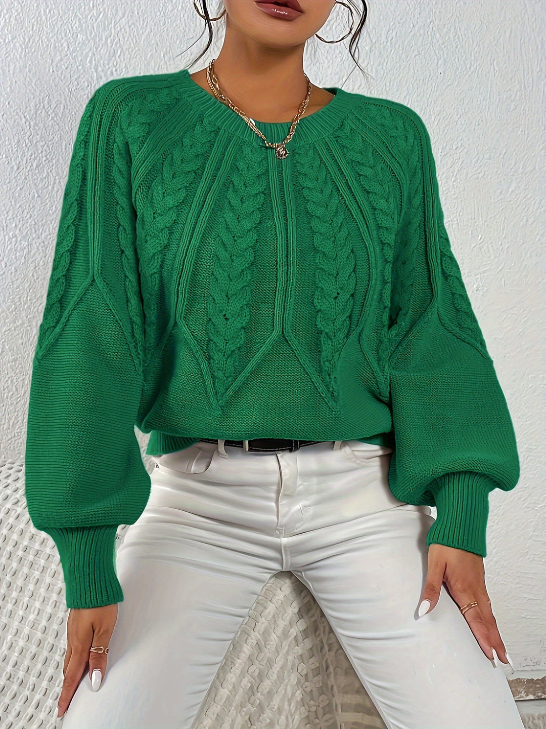 Eleanor | Relaxed Cable Knit Sweater