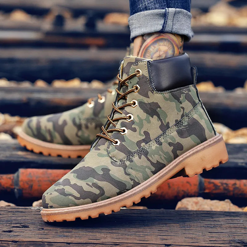 Kaia | Men's Ankle Boots with Laces and Profile Sole