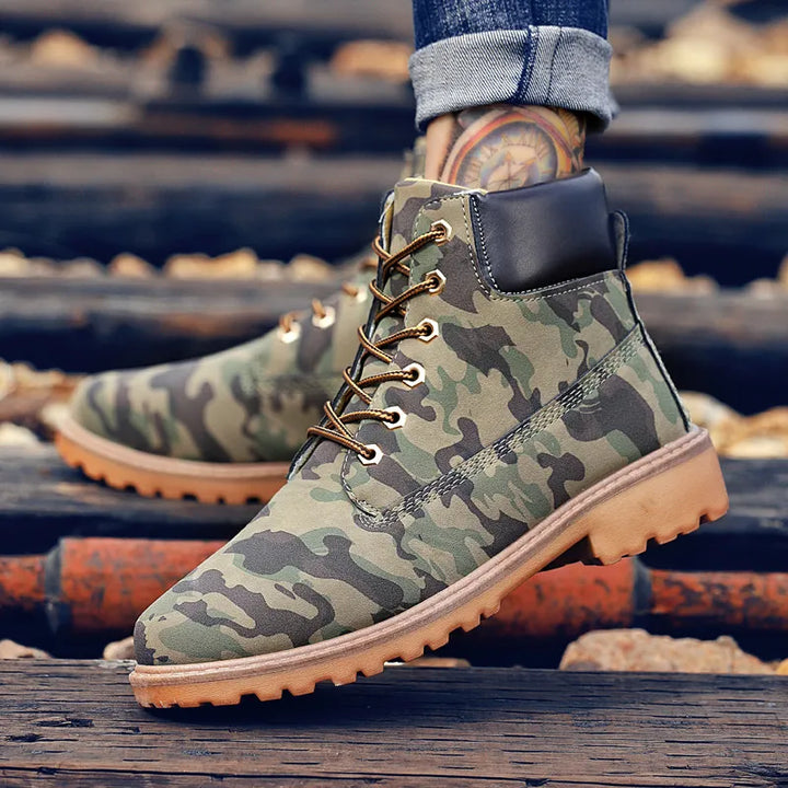Kaia | Men's Ankle Boots with Laces and Profile Sole