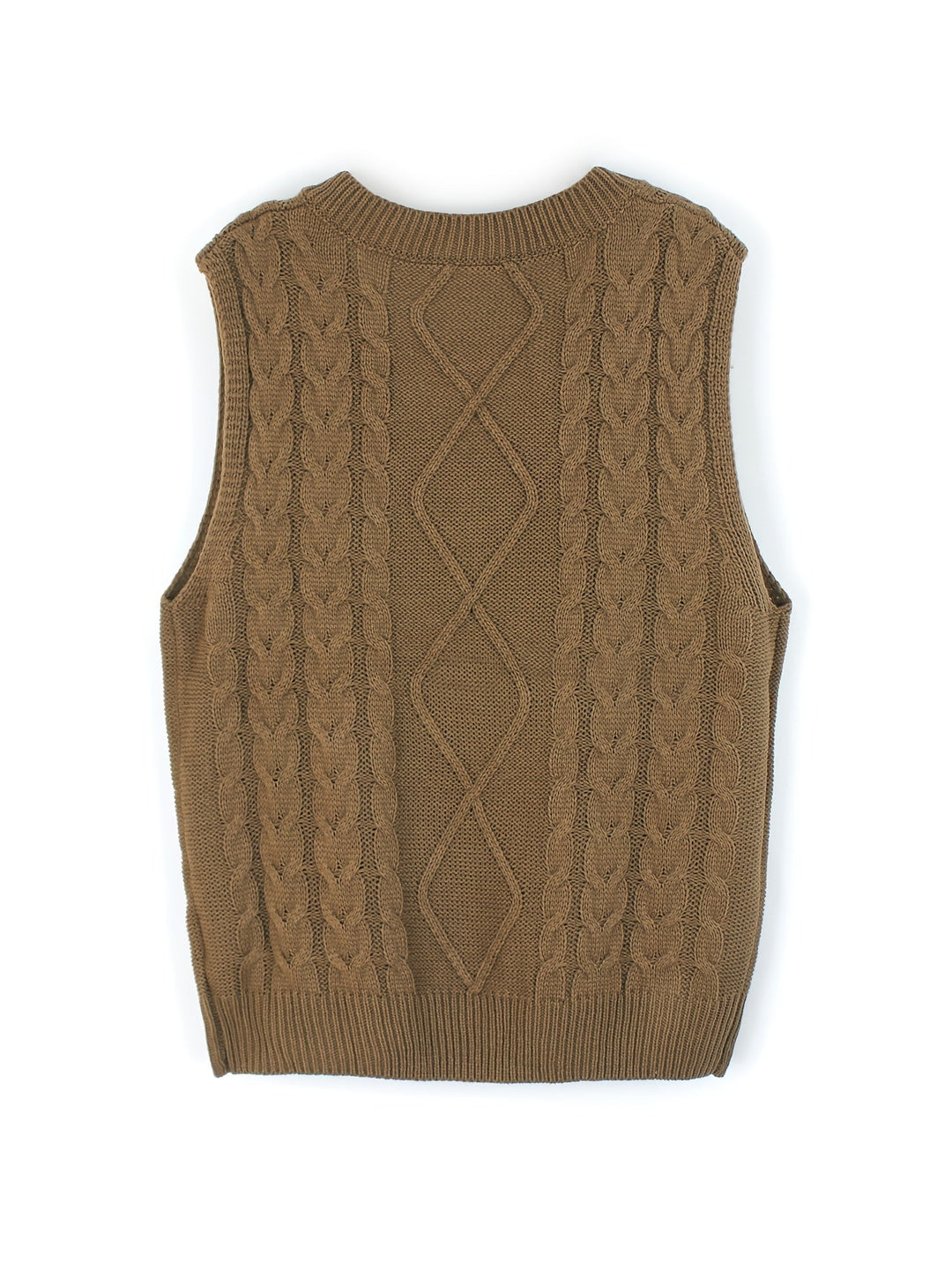 Cora | Cozy Cable Knit V-Neck Sweater Vest