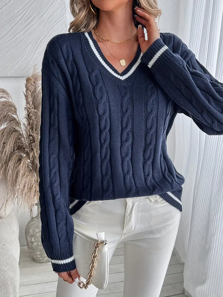 EMILY – CLASSIC V-NECK SWEATER