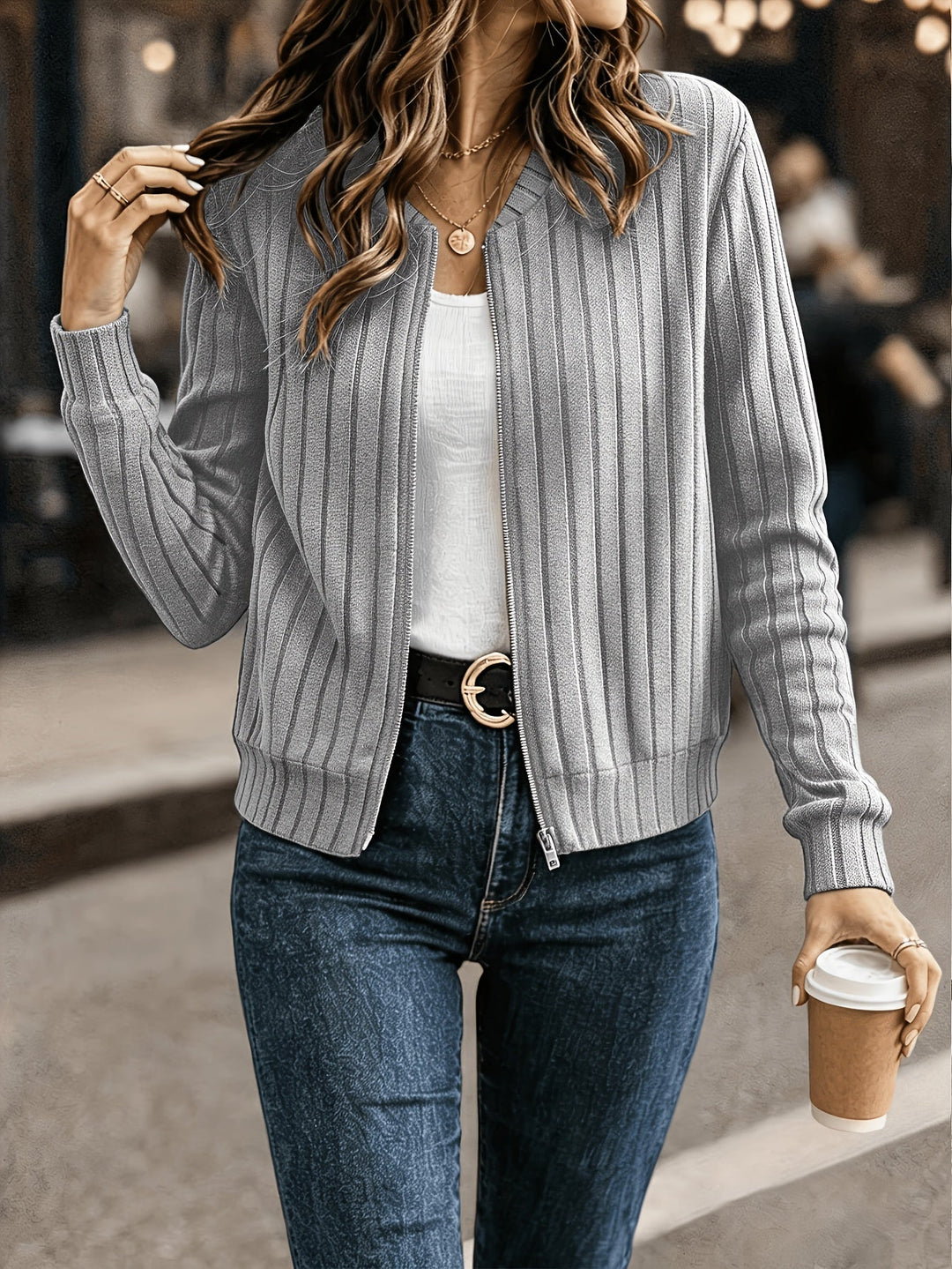 Blair | Ribbed Zip Jacket