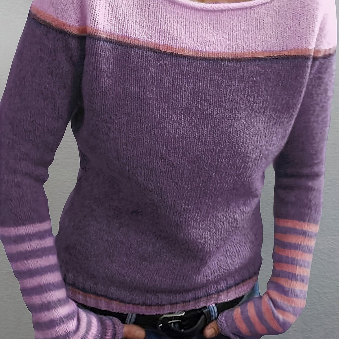 Francesca | Color-Block Bootneck Sweater