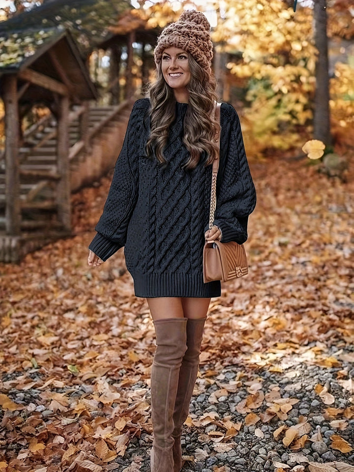 Renee | Cozy Cable Knit Sweater Dress