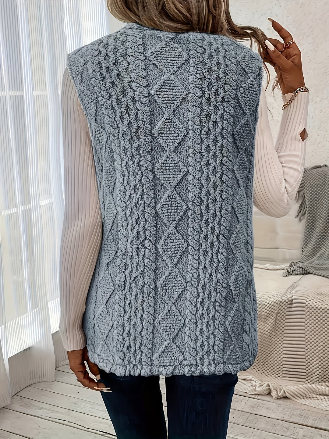 Brenna | Cozy Textureless Sleeveless Vest