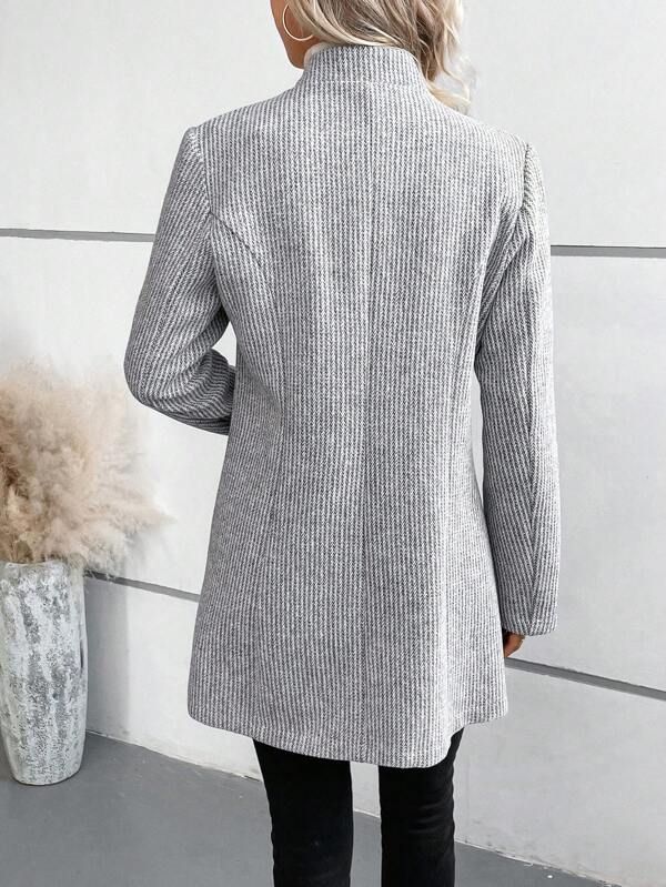 Tanja - Elegant Sleeveless Long Sleeve Overcoat