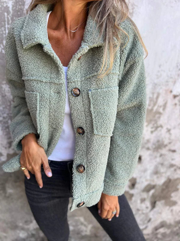 Zoe - Stylish Short Wool Coat with Lapels