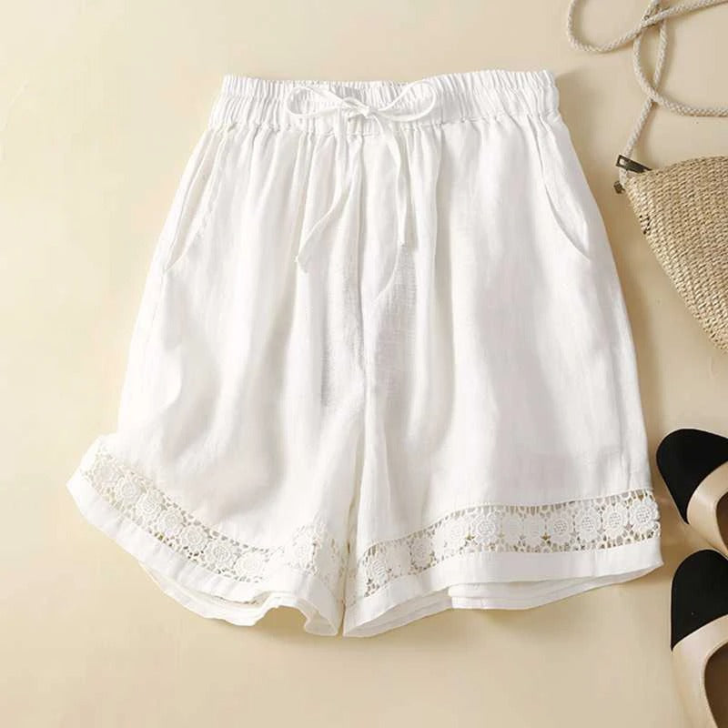 Calla | Floral Shorts with Elastic Waist and Lightweight Fabric