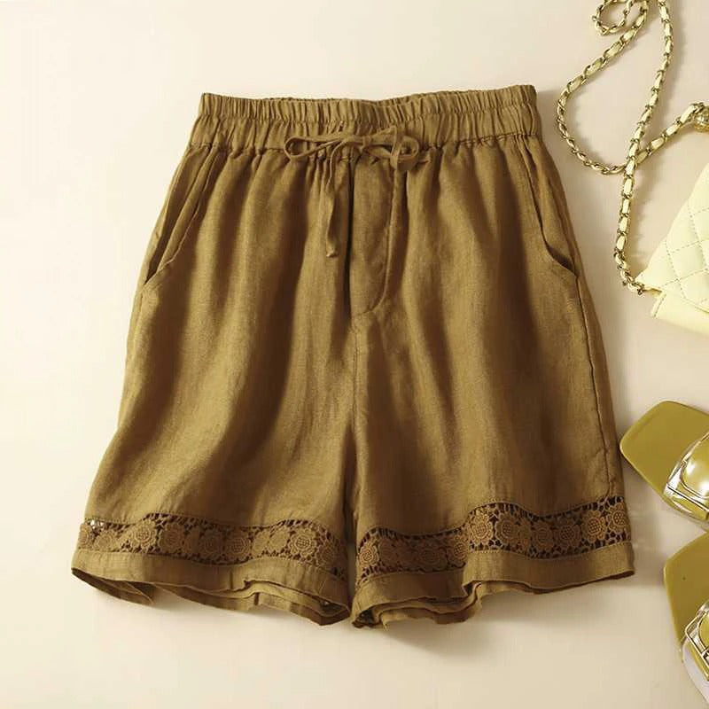 Calla | Floral Shorts with Elastic Waist and Lightweight Fabric