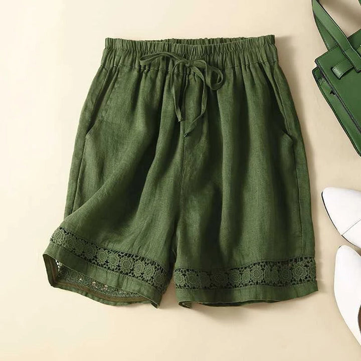 Calla | Floral Shorts with Elastic Waist and Lightweight Fabric