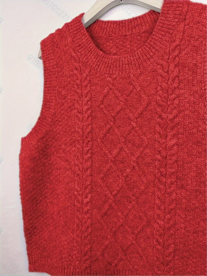Brooke | Cable Knit Sweater Vest