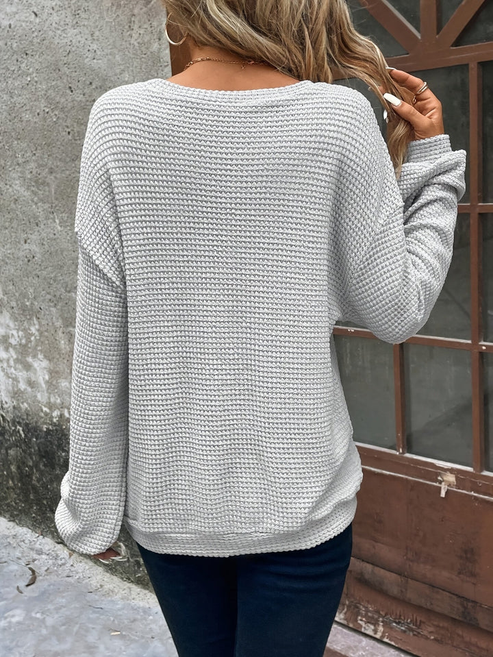Carly | Relaxed Waffle Knit Sweater