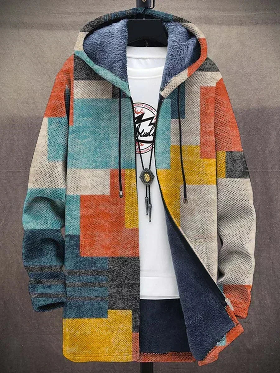 NICKI – COLOR BLOCK FLEECE-LINED HOODIE