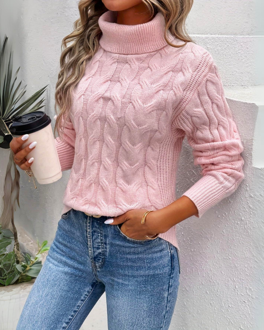 Bella - Warm Sweater with Collar