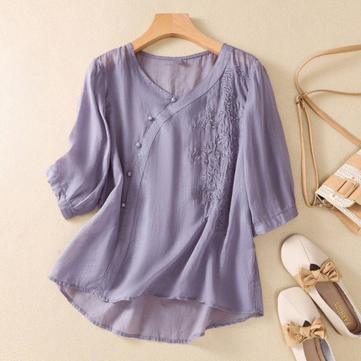 Stella - Asymmetrical Button Tunic