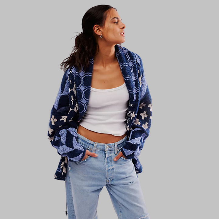 KYLINE – CLEAR GEOMETRIC CARDIGAN