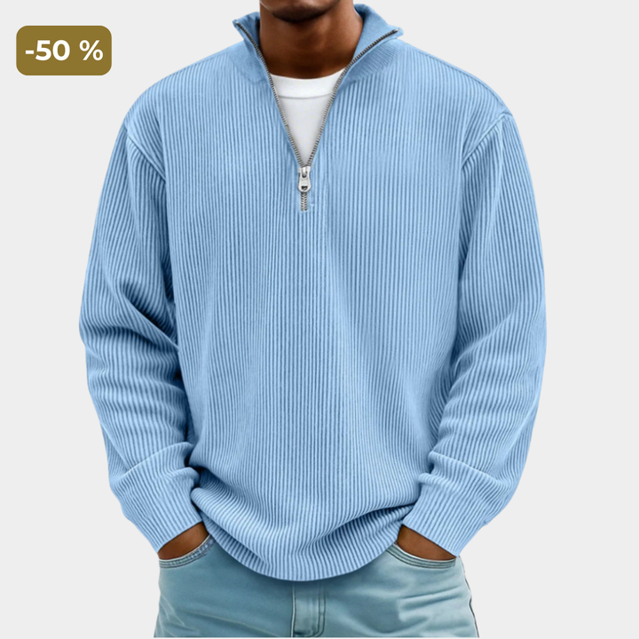 Chase | Stylish Zip High Neck Sweater