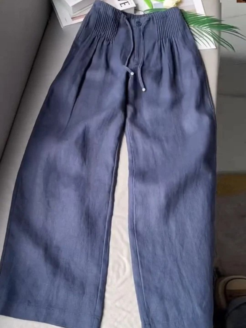 Nylah | Wide-Leg Trousers with Elastic Waist and Lightweight Fabric