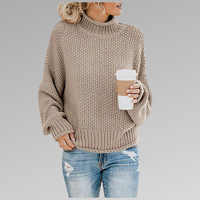 Women's Chunky Cable Knit Turtleneck