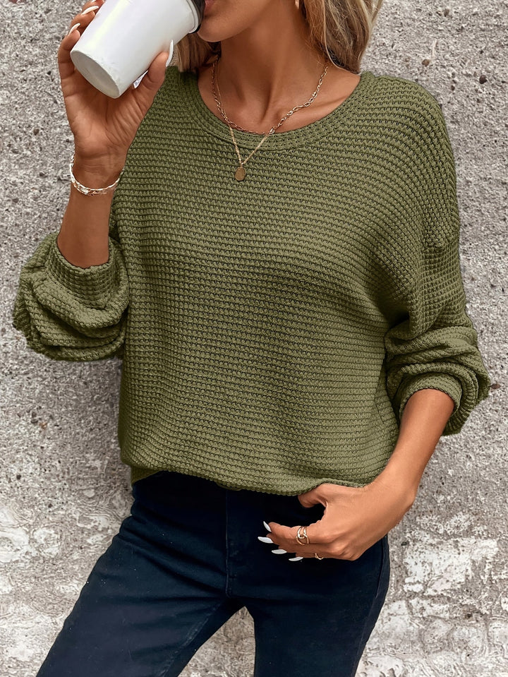 Carly | Relaxed Waffle Knit Sweater
