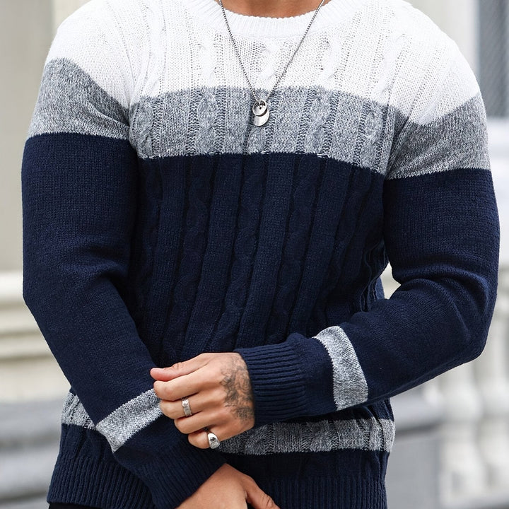 Ethan | Checked Knit Sweater