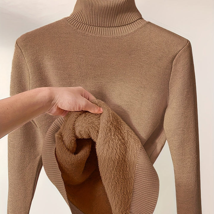 Selena | Cozy Lined High Neck Sweater