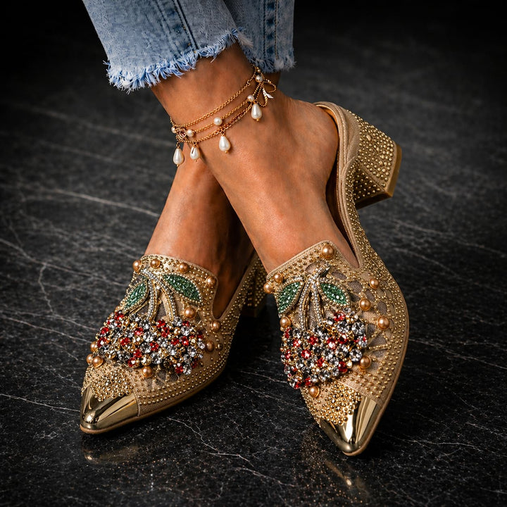 Cherry Crystal Heels
