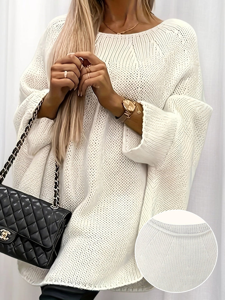 Natalie | Elegant Batwing Knit Sweater