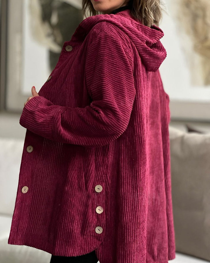 Cordia - Comfortable Cord Jacket with Hood