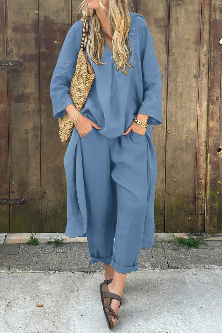 Brielle | Casual Summer Set with Lightweight Top and Matching Bottoms
