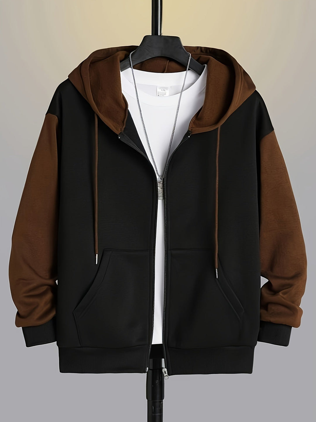 Cedric | Color Block Zip-Up Hoodie