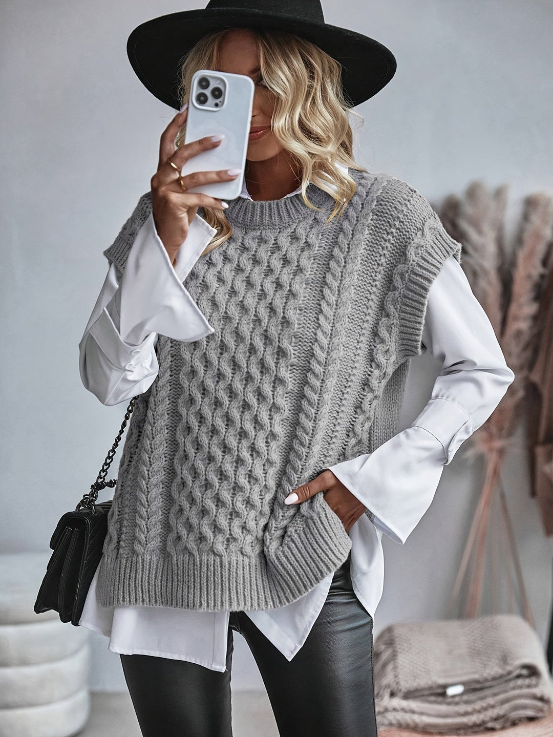 Bridget | Cozy Cable Knit Sweater Vest