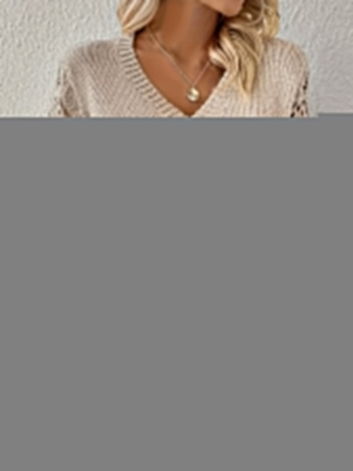 Wendy - Stylish Long Sleeve V-Neck Sweater